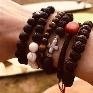 Essential Oil Diffuser bracelets with gemstones